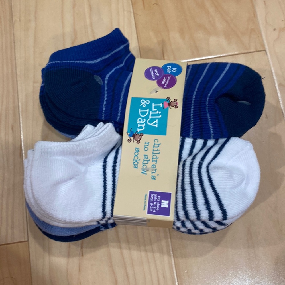 Lily&Dan Children Brand New 10 Pair / No Show Socks size M